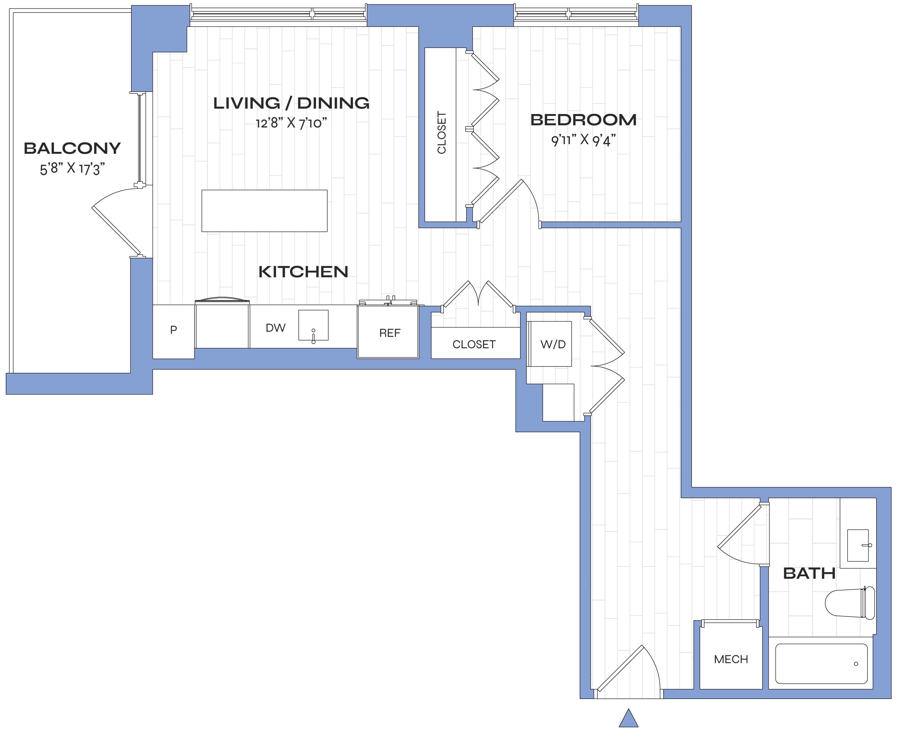 1 Bed/1 Bath - Poplar - A15