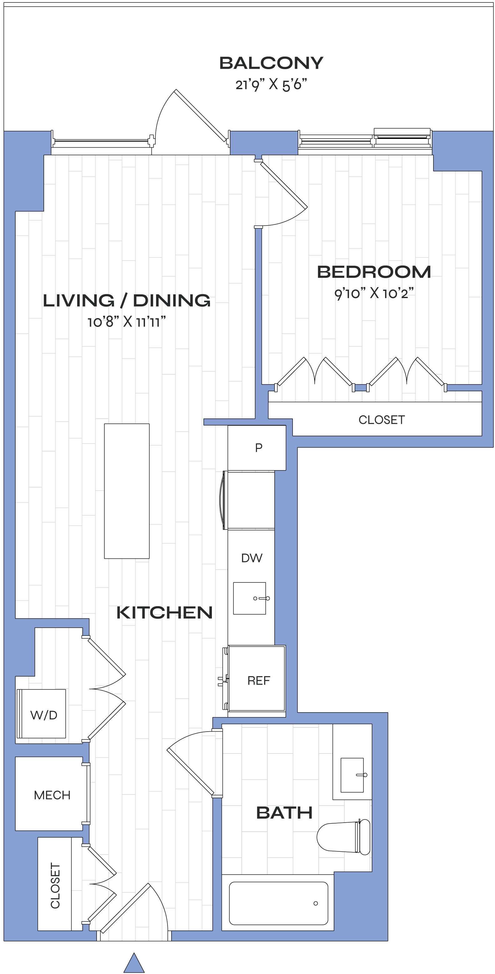1 Bed/1 Bath - Poplar - A17