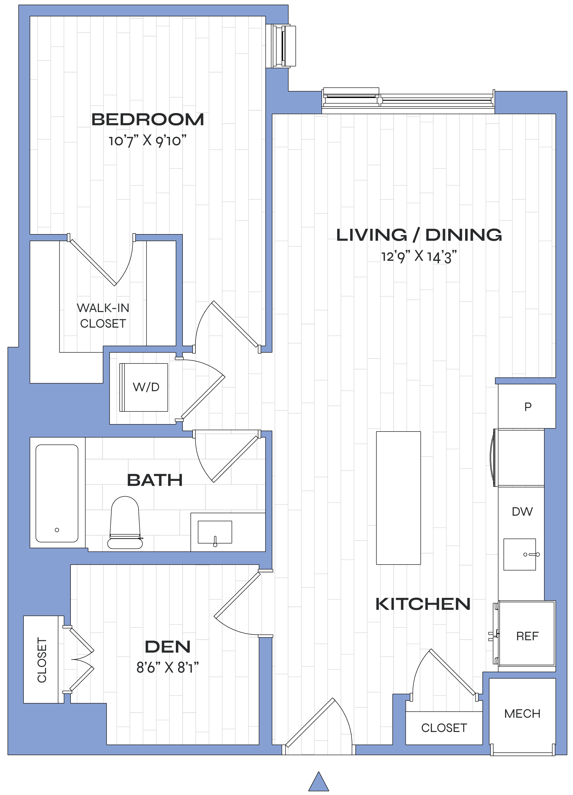 1 Bed/1 Bath Den - Poplar - B07