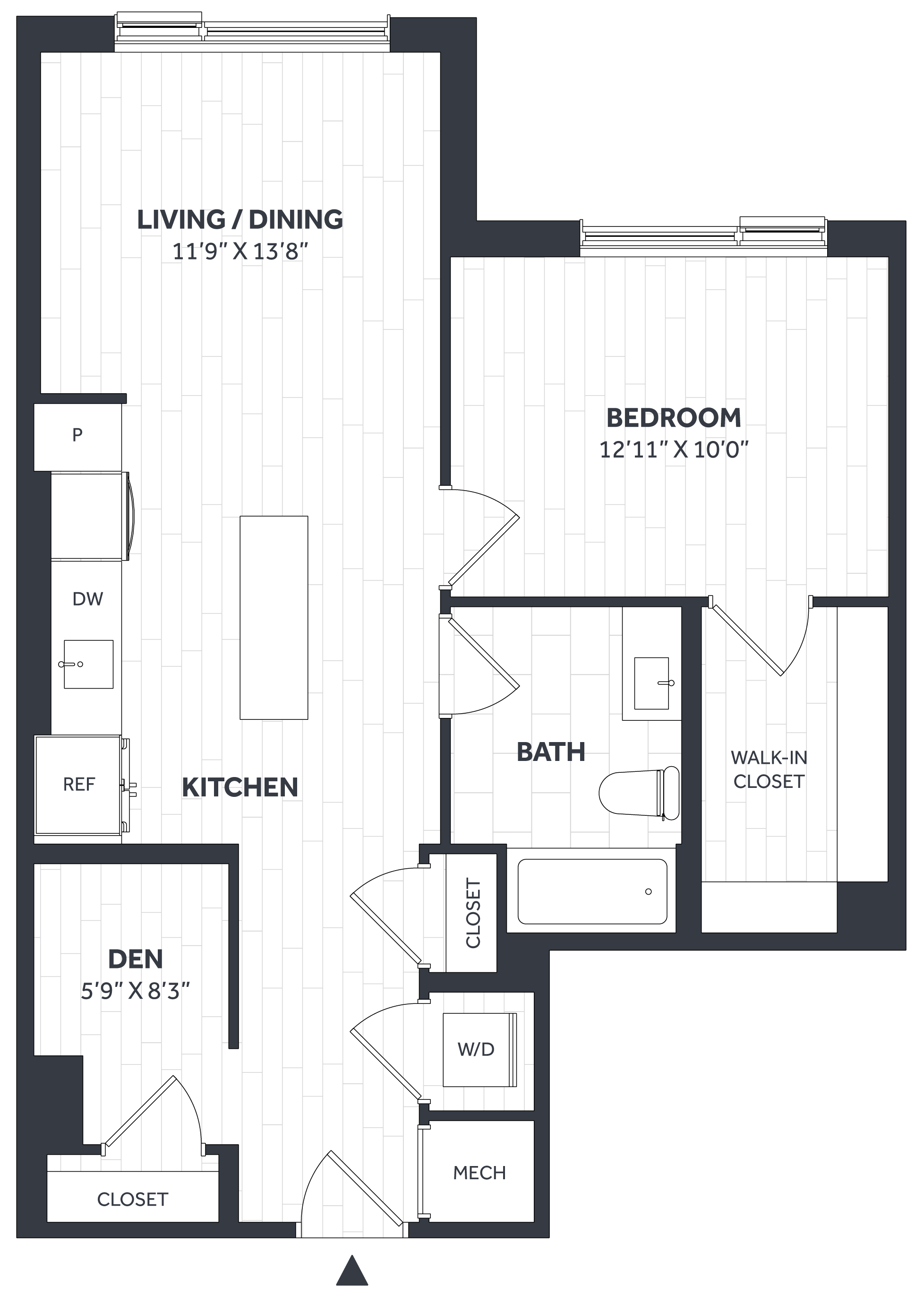 1 Bed/1 Bath Den - Stratos - AA03