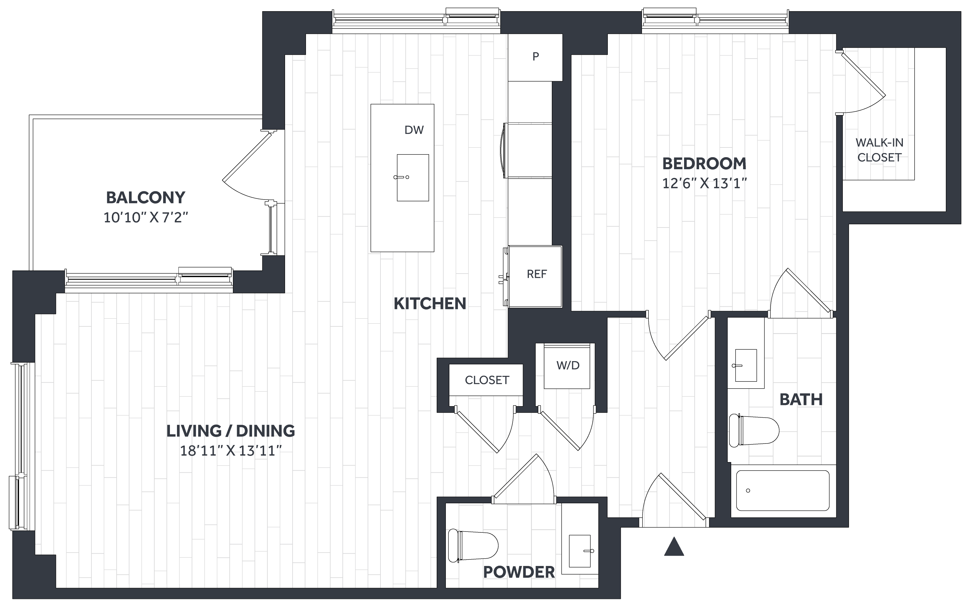 1 Bed/1.5 Bath PH - Stratos - AA05