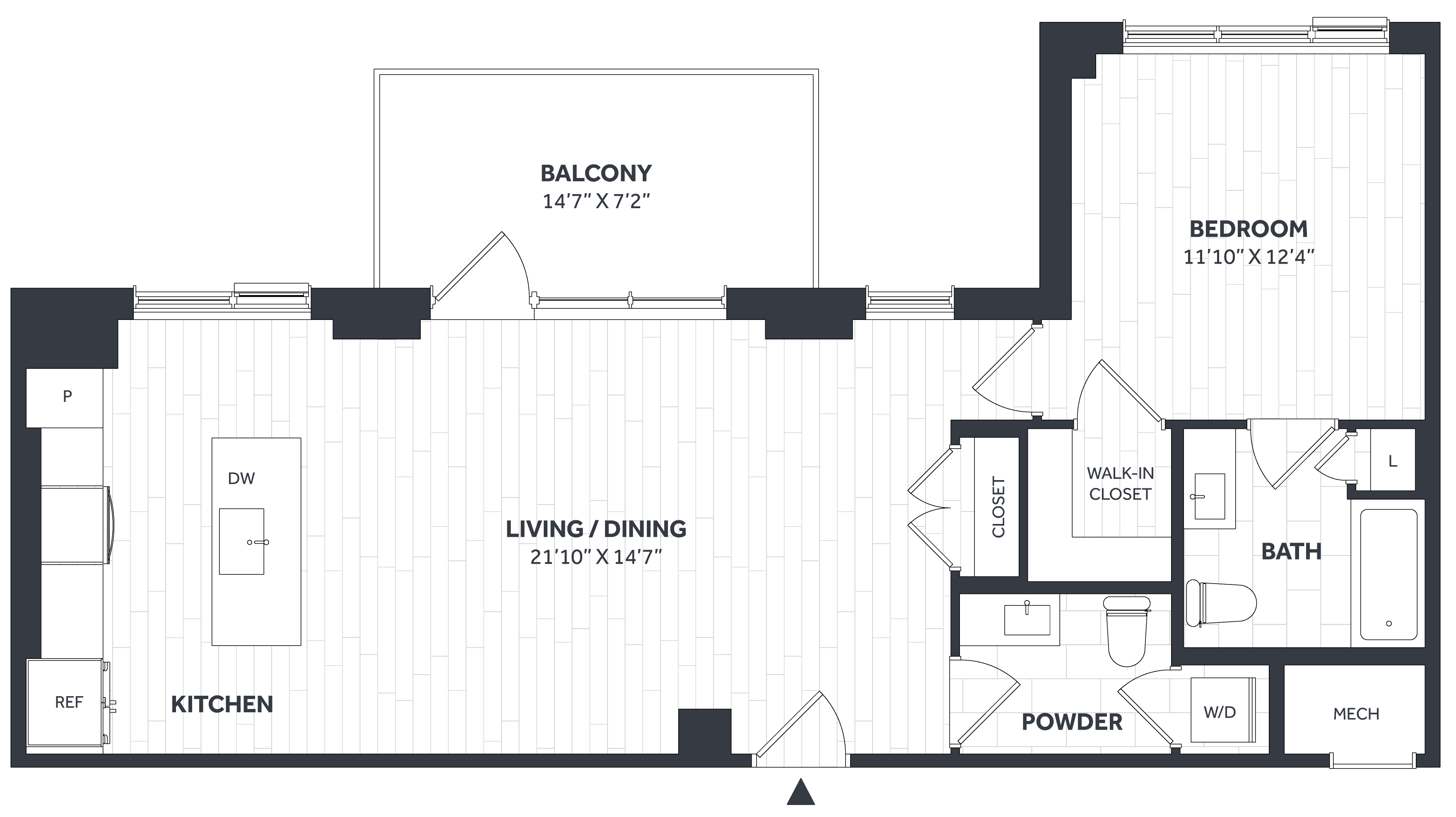 1 Bed/1.5 Bath PH - Stratos - AA06b