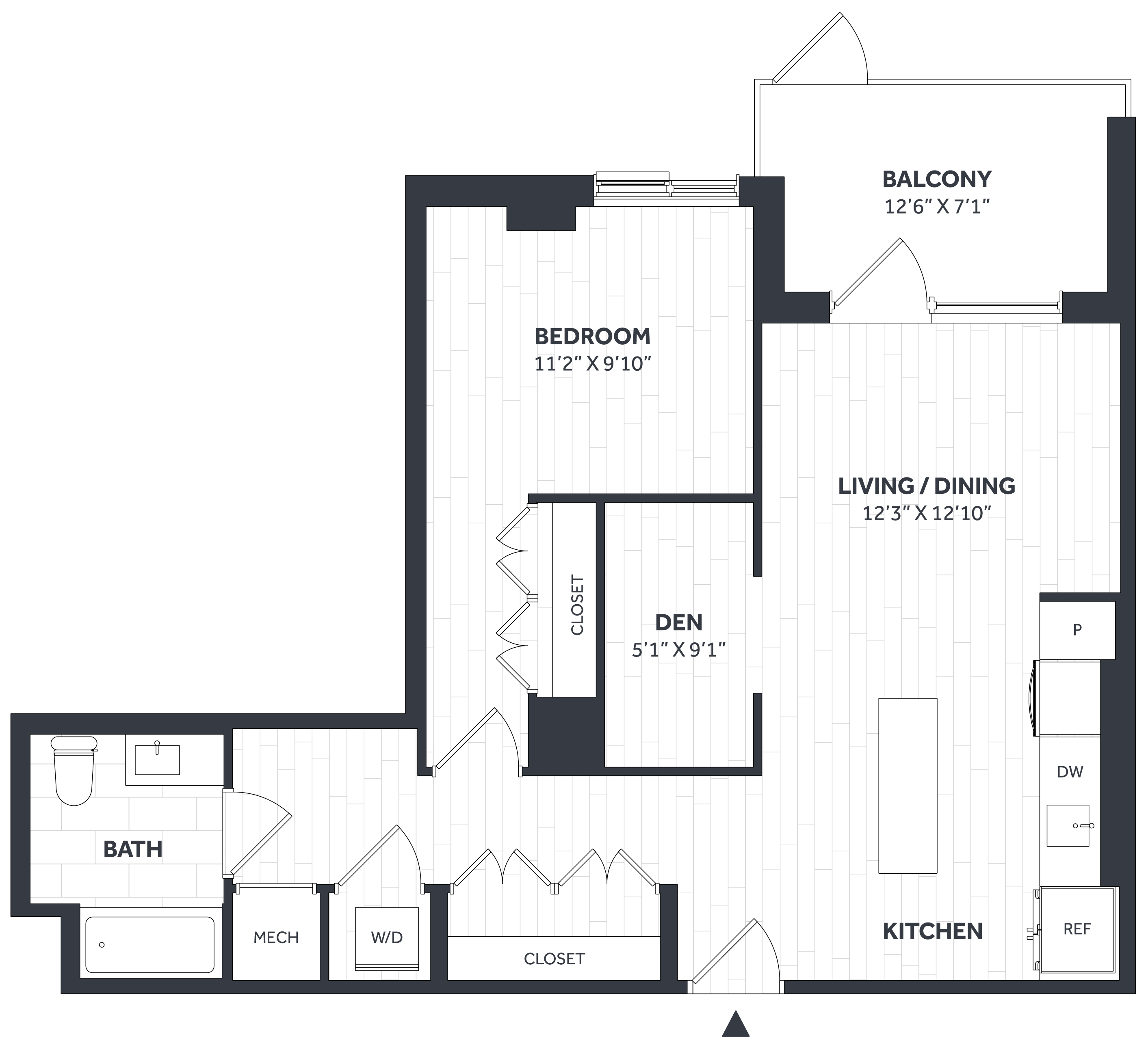 1 Bed/1 Bath Den - Stratos - BB01