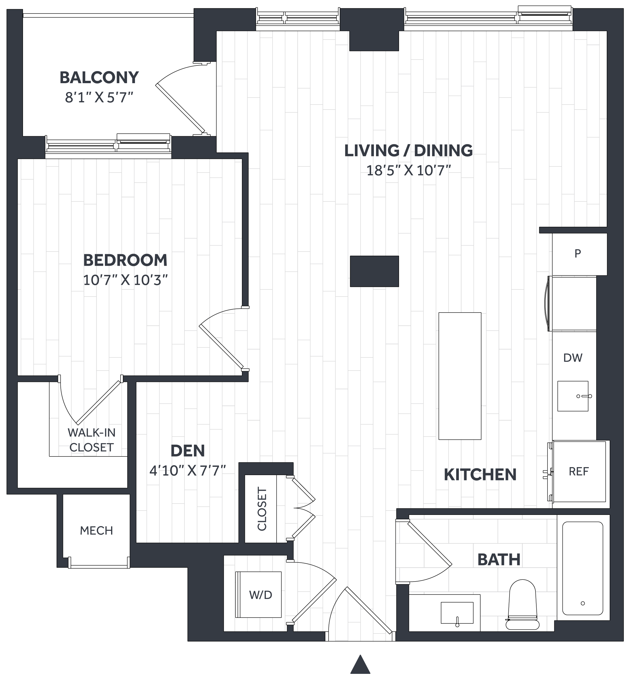 1 Bed/1 Bath Den - Stratos - BB03