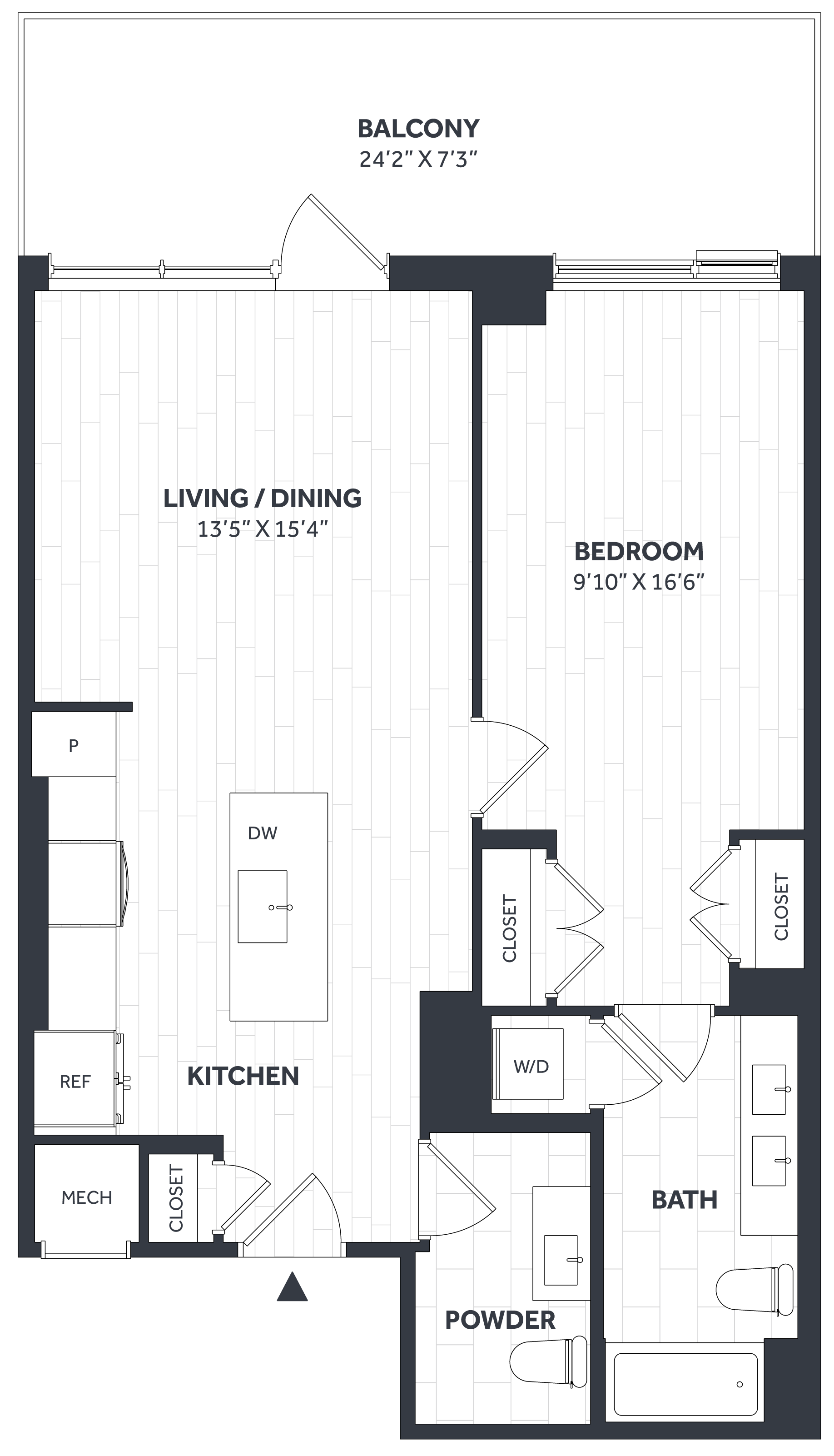 1 Bed/1.5 Bath PH - Stratos - BB06