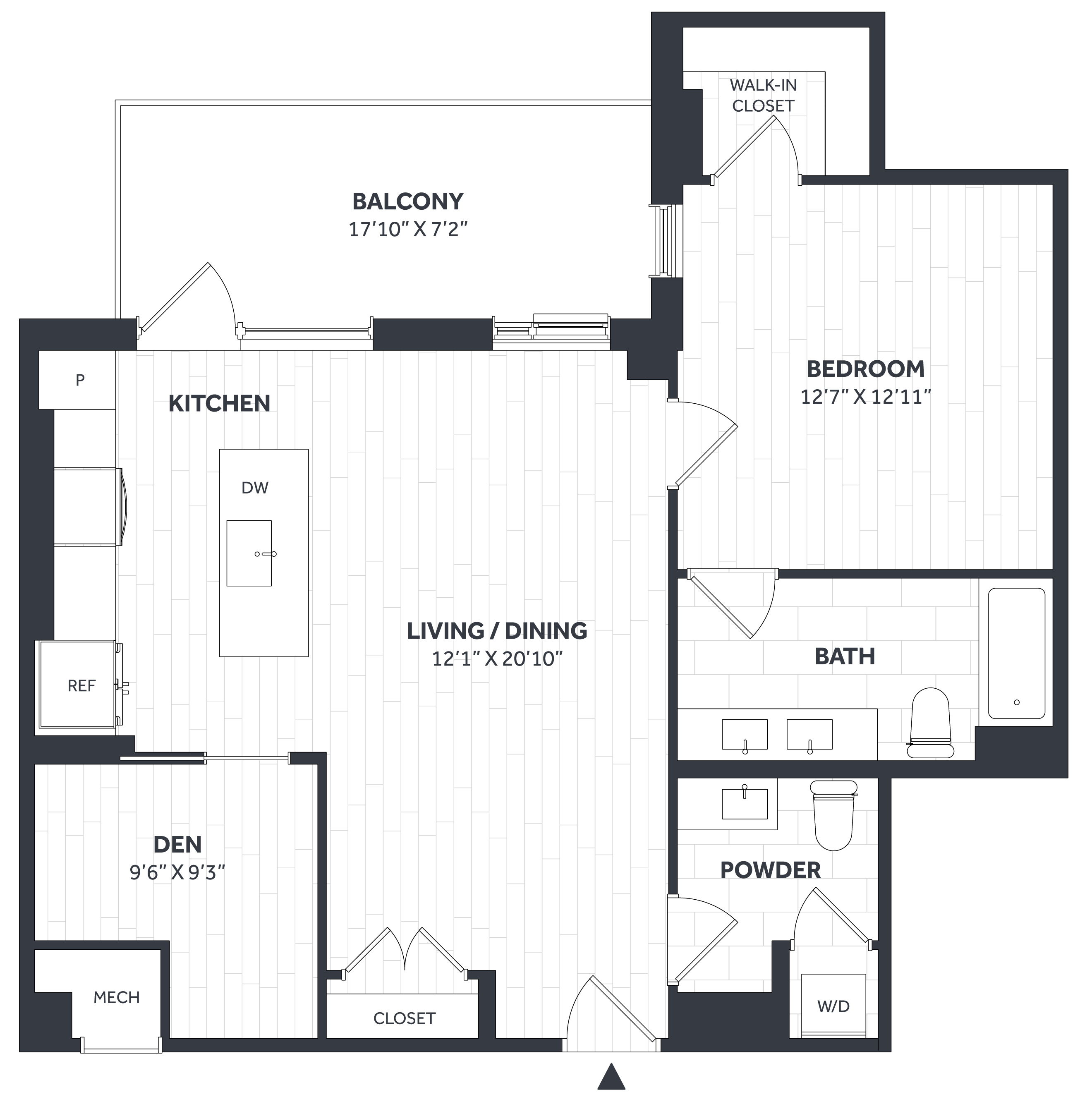 1 Bed/1.5 Bath Den PH - Stratos - BB08