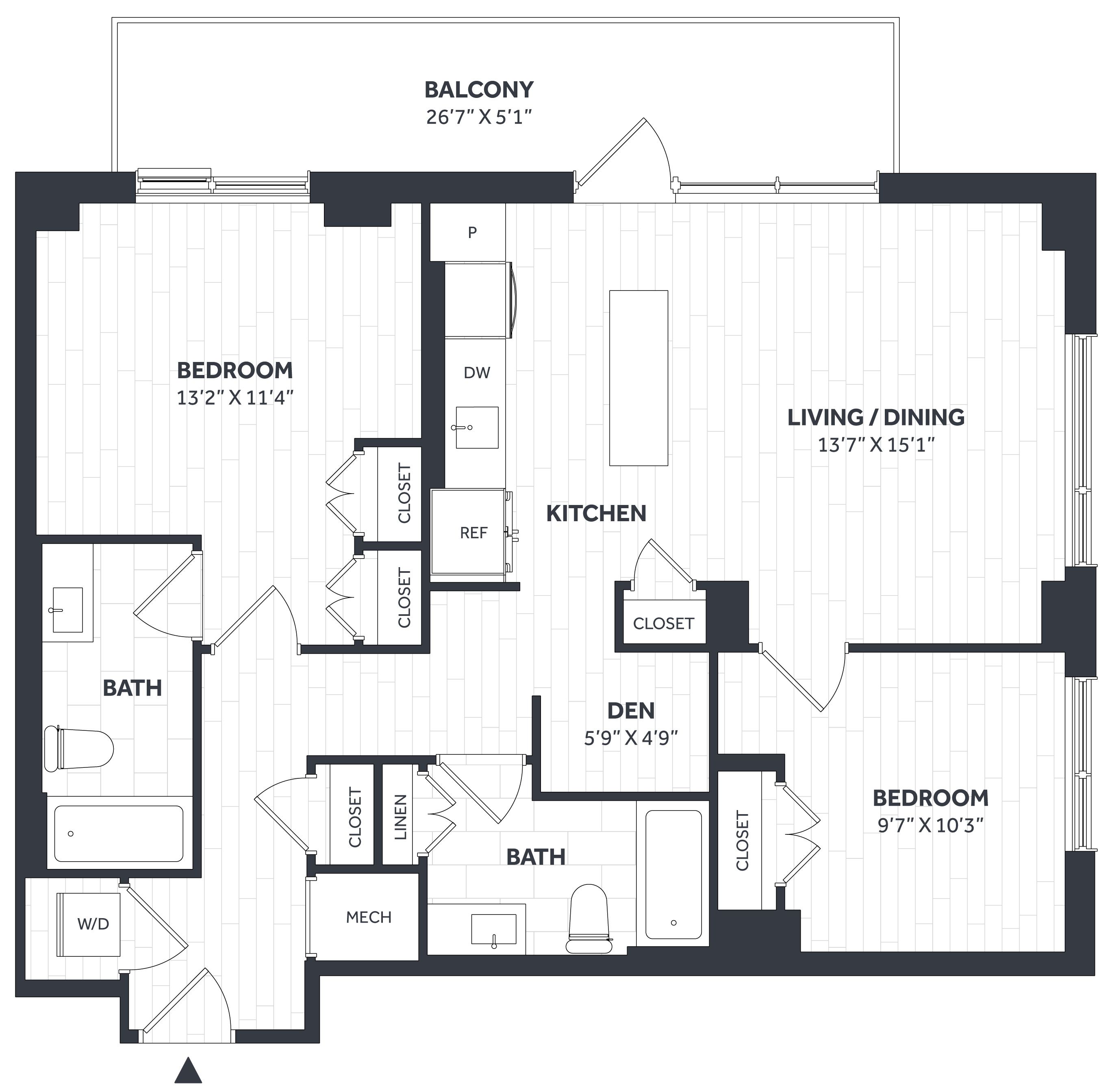 2 Bed/2 Bath Den- Stratos - CC10b