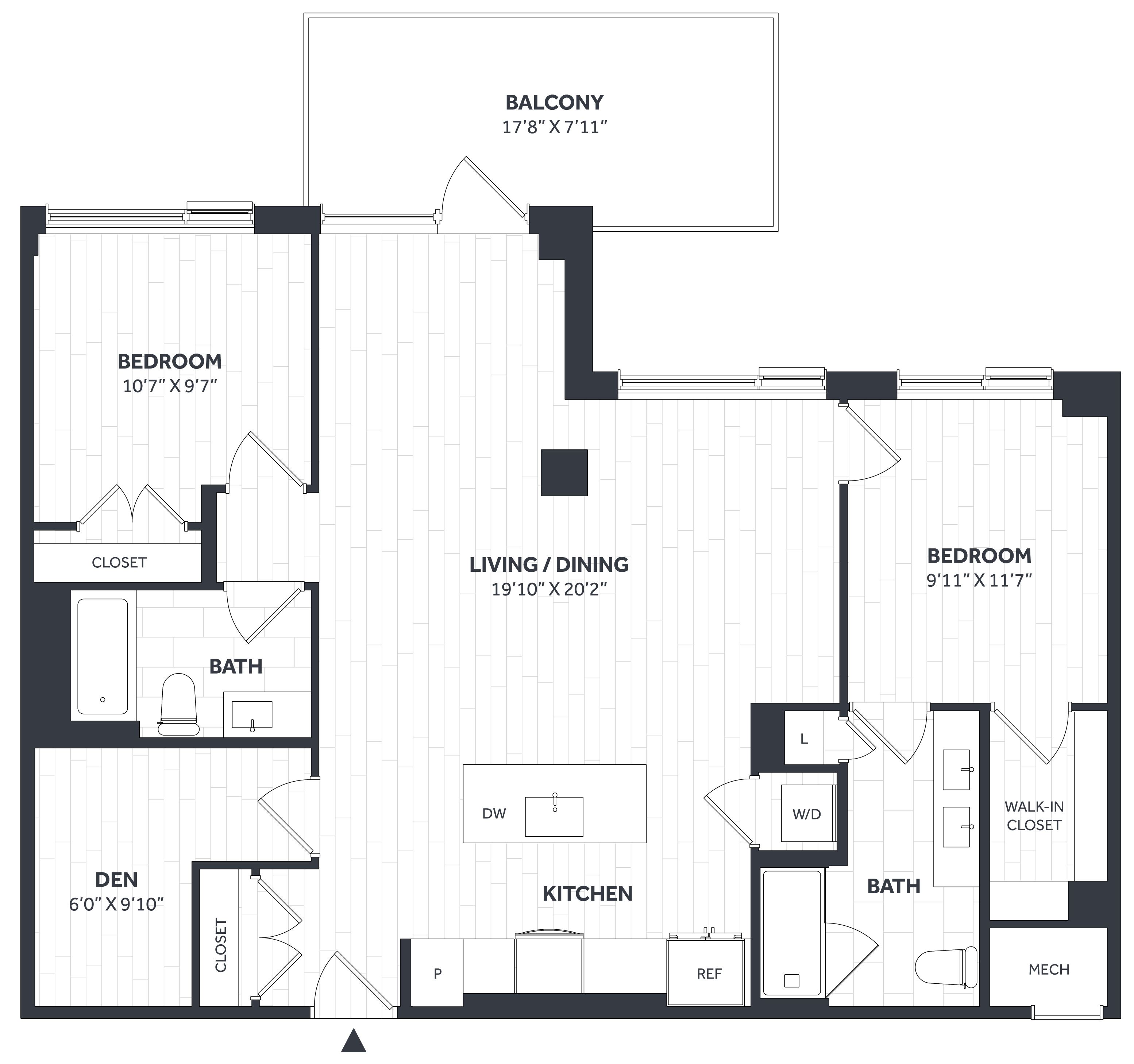 2 Bed/2 Bath Den PH - Stratos - CC16