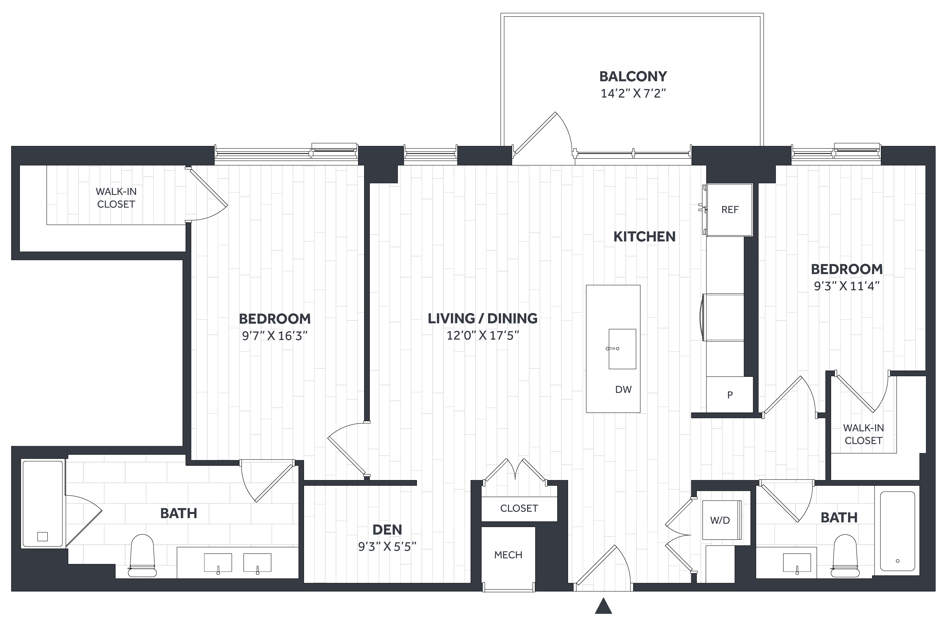 2 Bed/2 Bath Den PH - Stratos - CC17