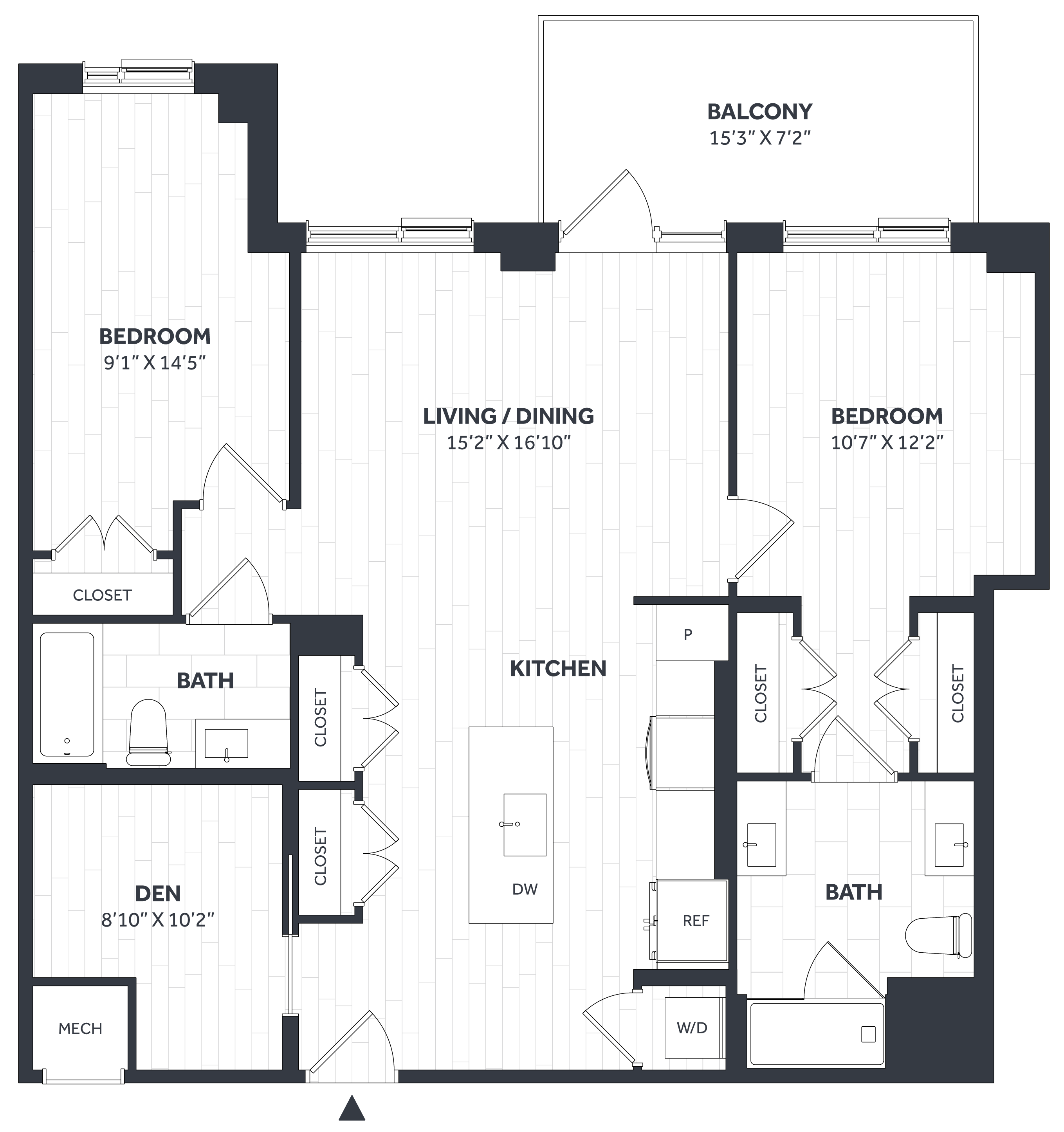 2 Bed/2 Bath Den PH - Stratos - CC18