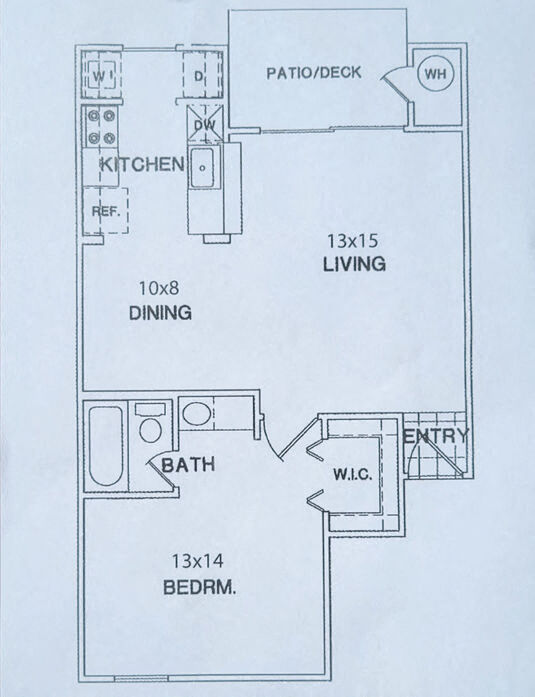 1 Bedroom / 1 Bath - 652