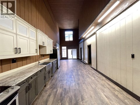 a barn with an open door