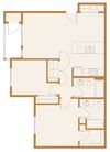 Copper Landing | Two Bedroom Two Bath 2x2 Floor Plan Andrews Heights, WA 99001 | Copper Landing