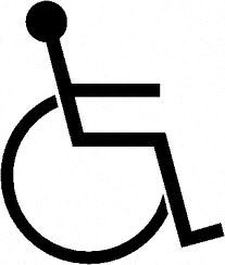 a black and white picture of a wheelchair