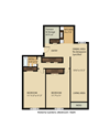 2 Bed – 1 Bath