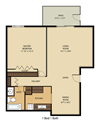 1 Bed – 1 Bath