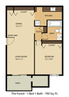 1 Bed – 1 Bath