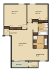 2 Bed – 1 Bath
