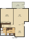 1 Bed – 1 Bath