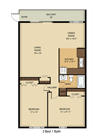 2 Bed – 1 Bath
