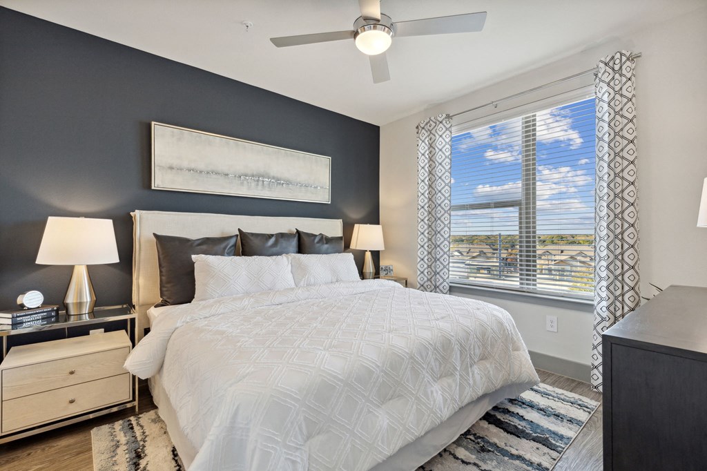 Furnished bedroom with large windows, Ironcrest, North Richland Hills, TX, 76180