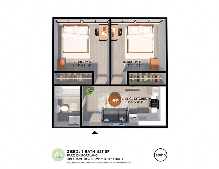 2 BD / 1 BA - 949 W. Adams Blvd