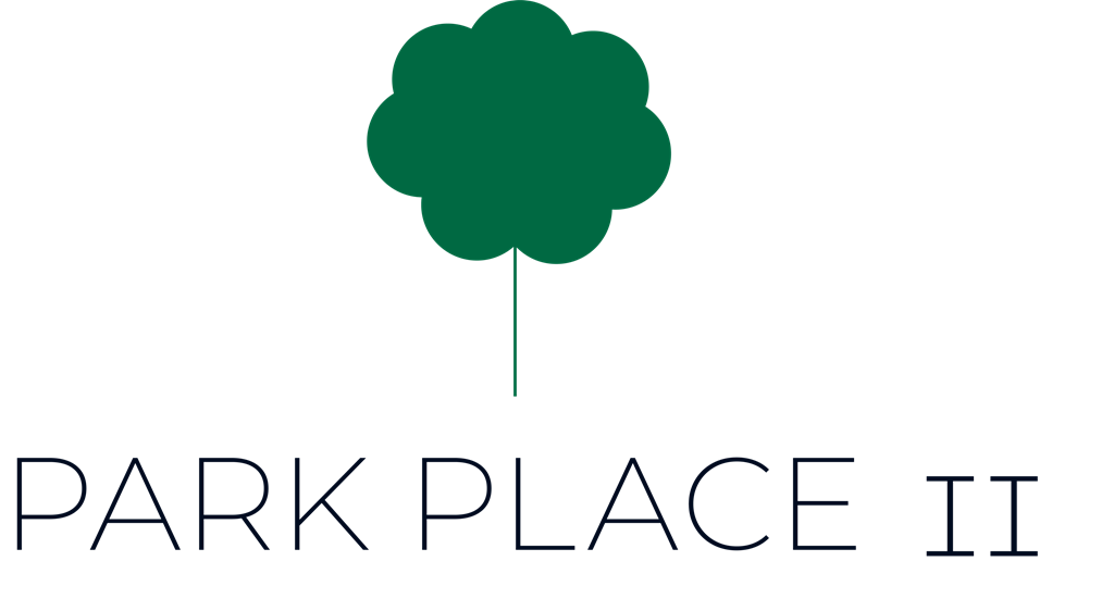 A green tree is shown above the words "PARK PLACE II".
