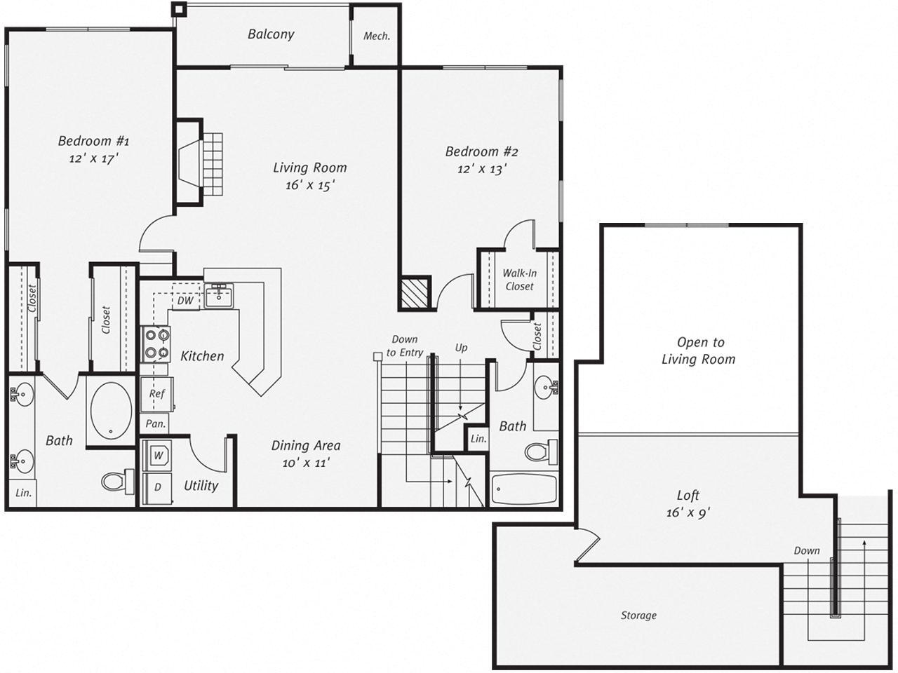 2 Bed/2 Bath-B1LG