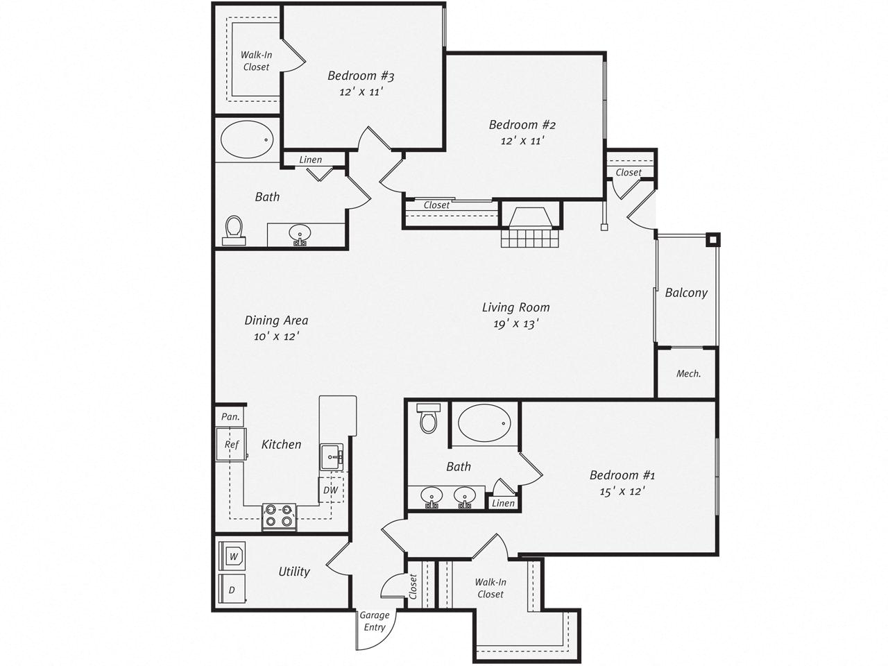 3 Bed/2 Bath-C1G