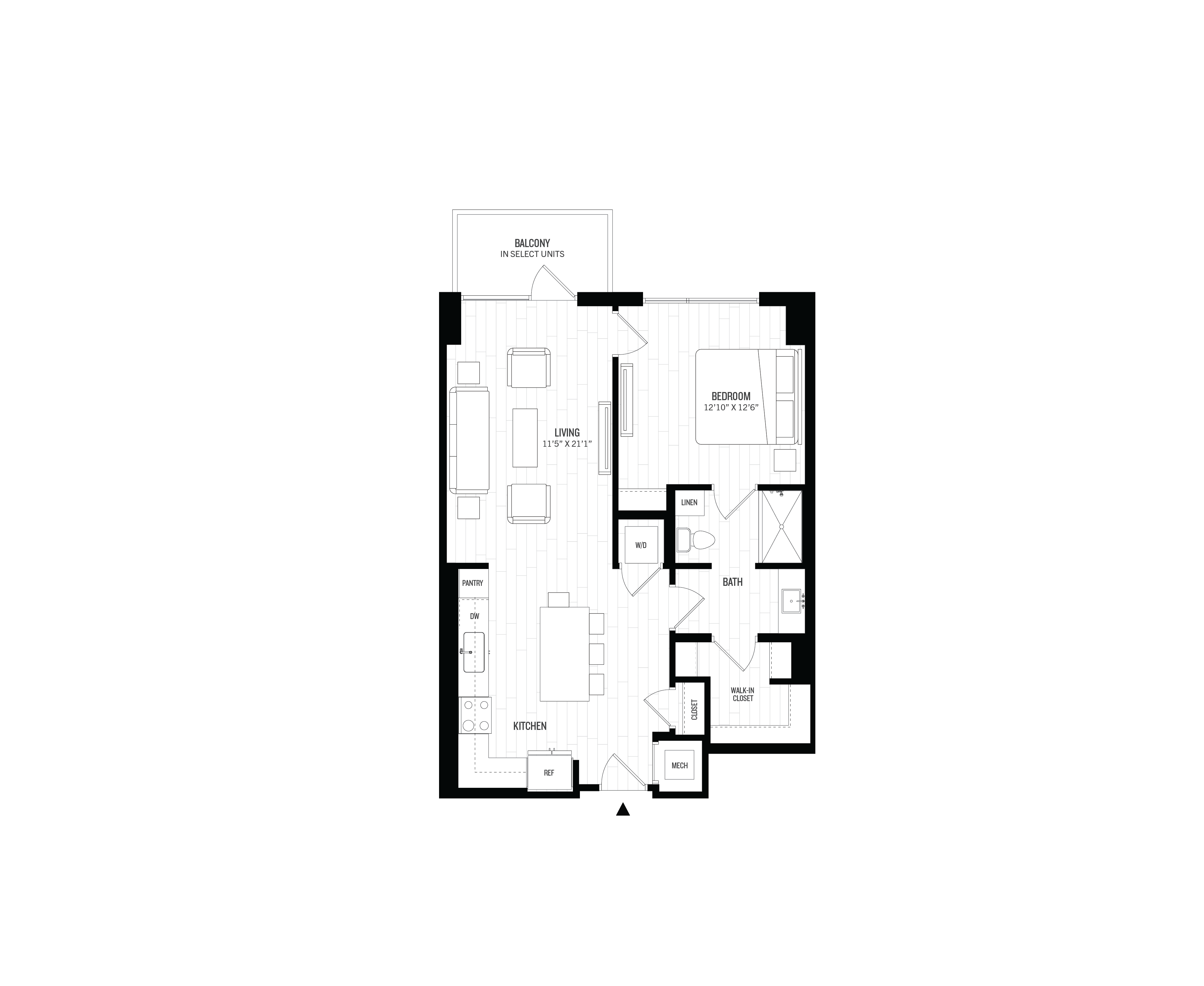 1 Bed/1 Bath-A4
