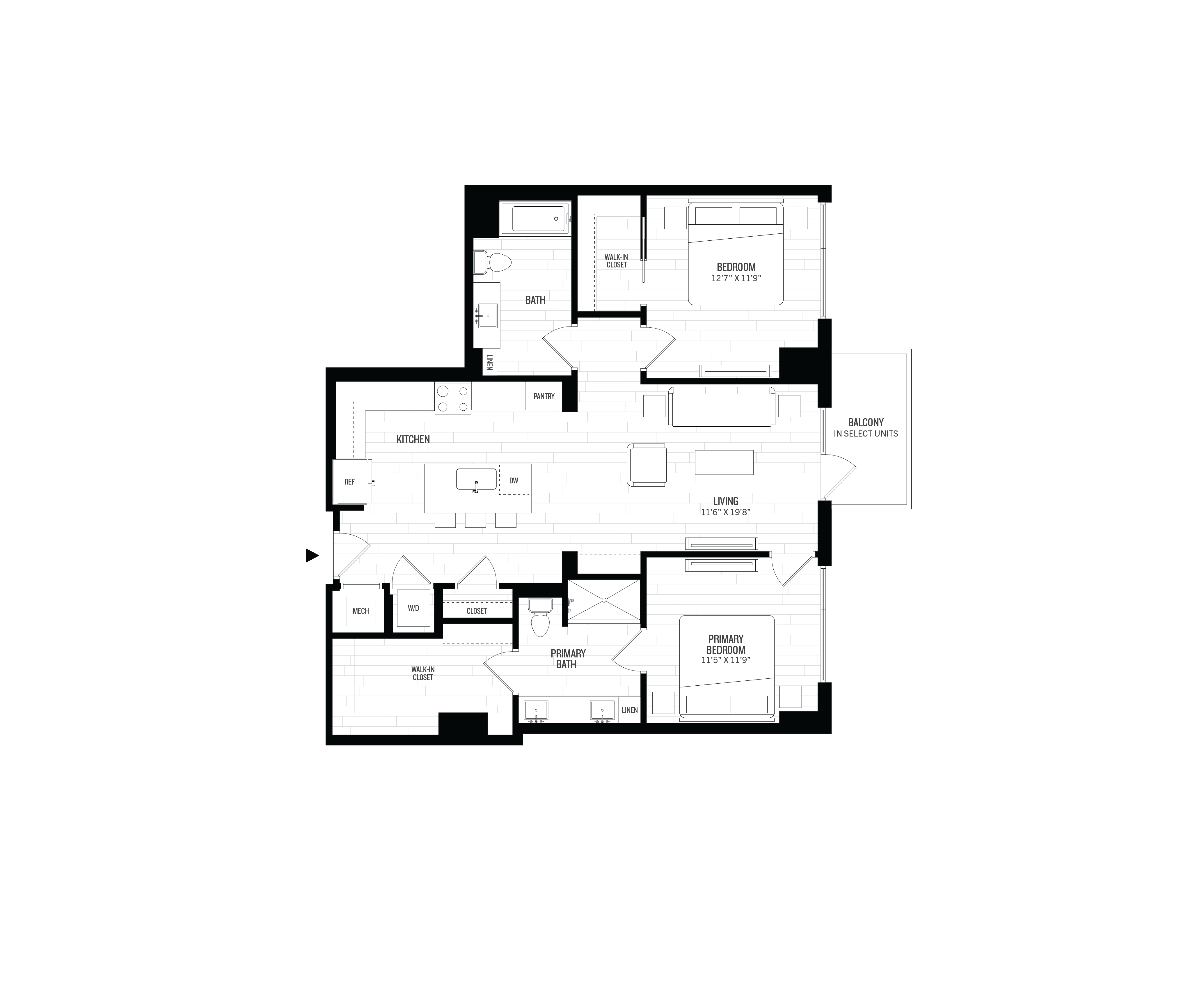 2 Bed/2 Bath-B6