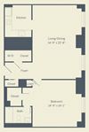 A7 Floor Plan A7 Floor Plan at The Franklin Residences, Philadelphia, PA
