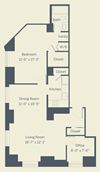 A12 Floor Plan A12 Floor Plan at The Franklin Residences, Philadelphia