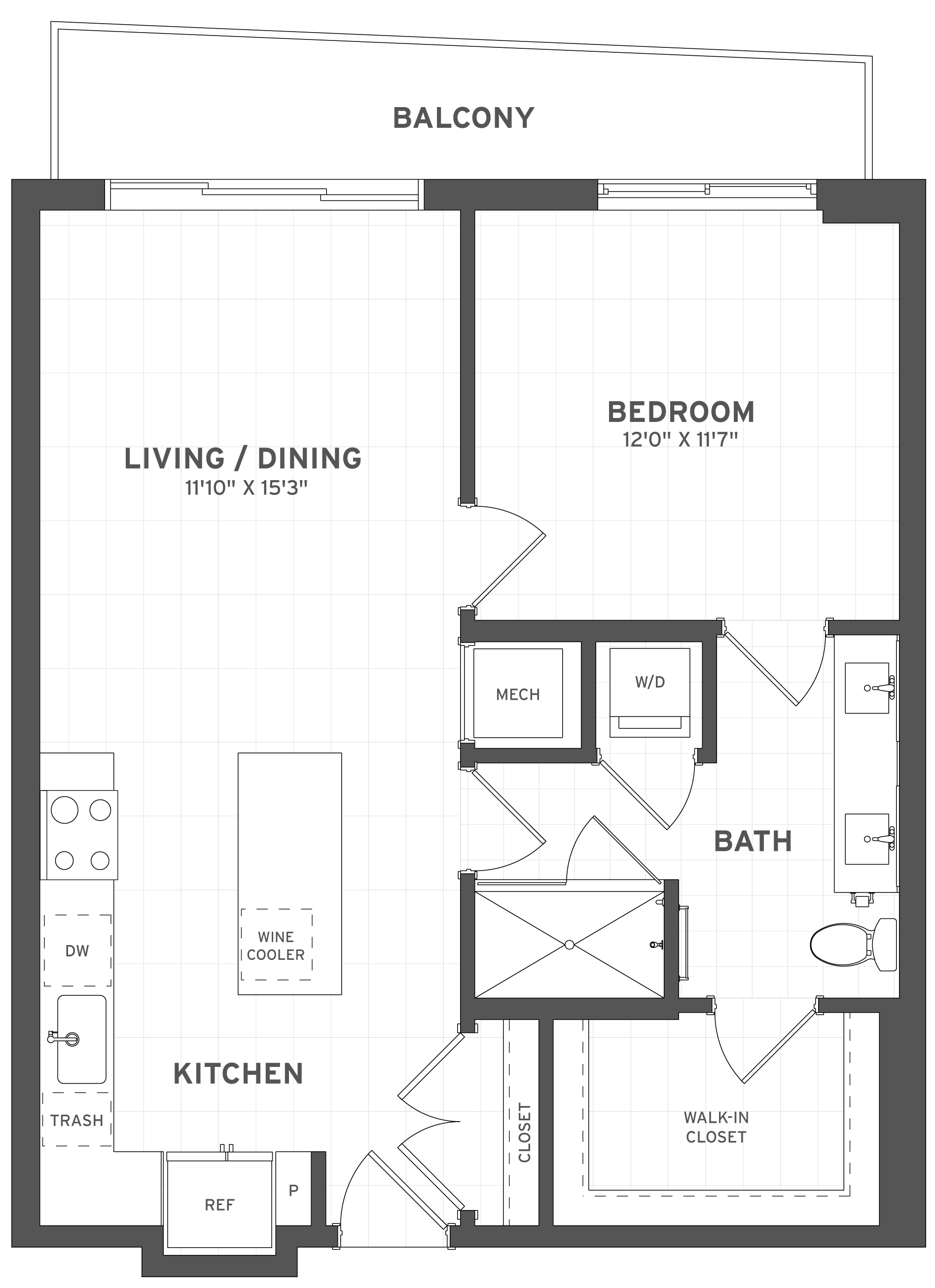 1 Bed/1 Bath-A2