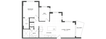 1 Bed/1 Bath Den-A4