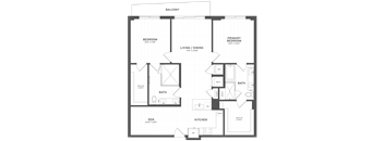 2 Bed/2 Bath Den-B1A
