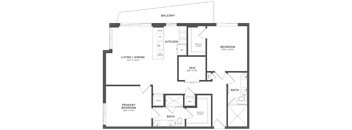 2 Bed/2 Bath Den-B3