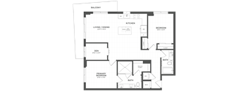 2 Bed/2 Bath Den-B4