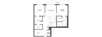 2 Bed/2 Bath Den-B5
