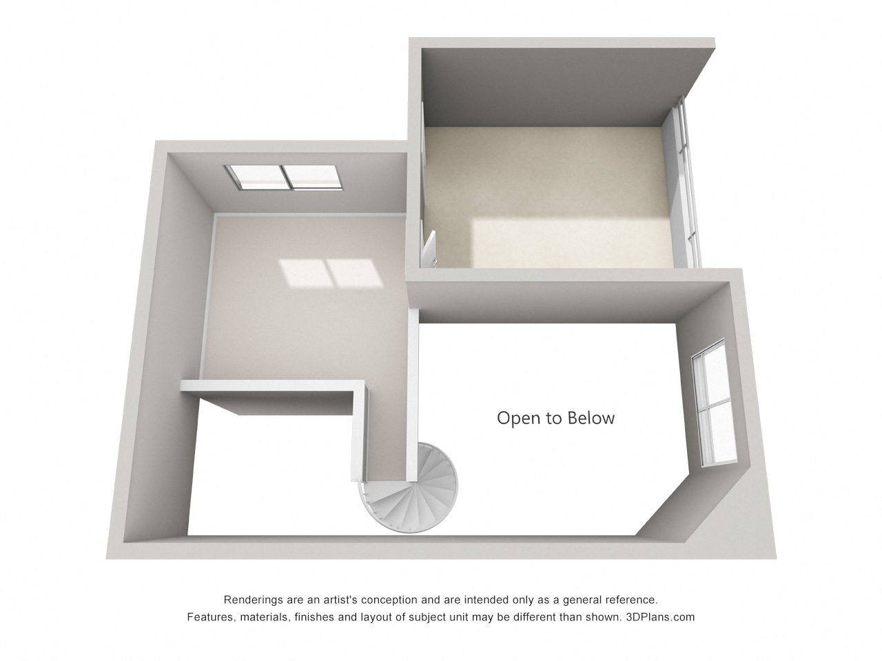 1BR 1BA plus loft - Plan E at Toluca Lofts, California