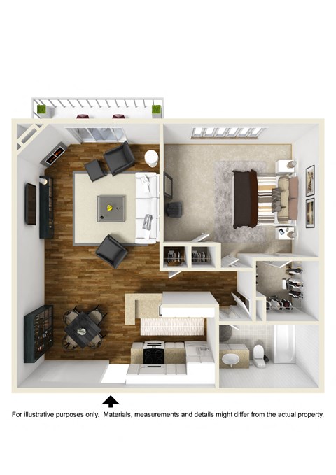 1BR 1BA - Plan F at Toluca Lofts, Toluca Lake, 91602
