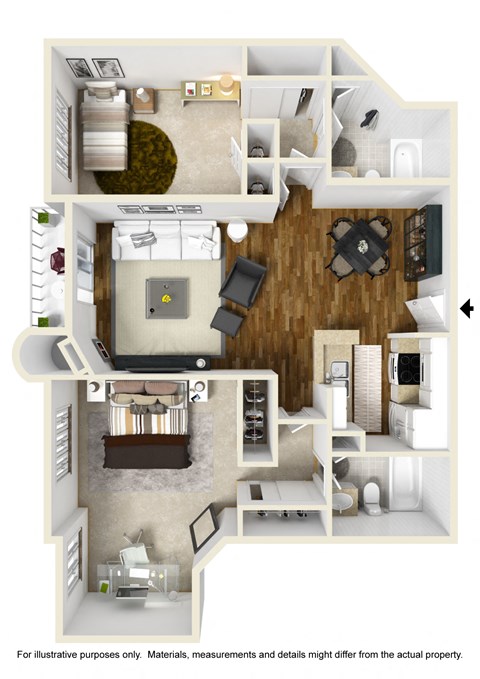 2BR 2BA - Plan B at Toluca Lofts, Toluca Lake, 91602