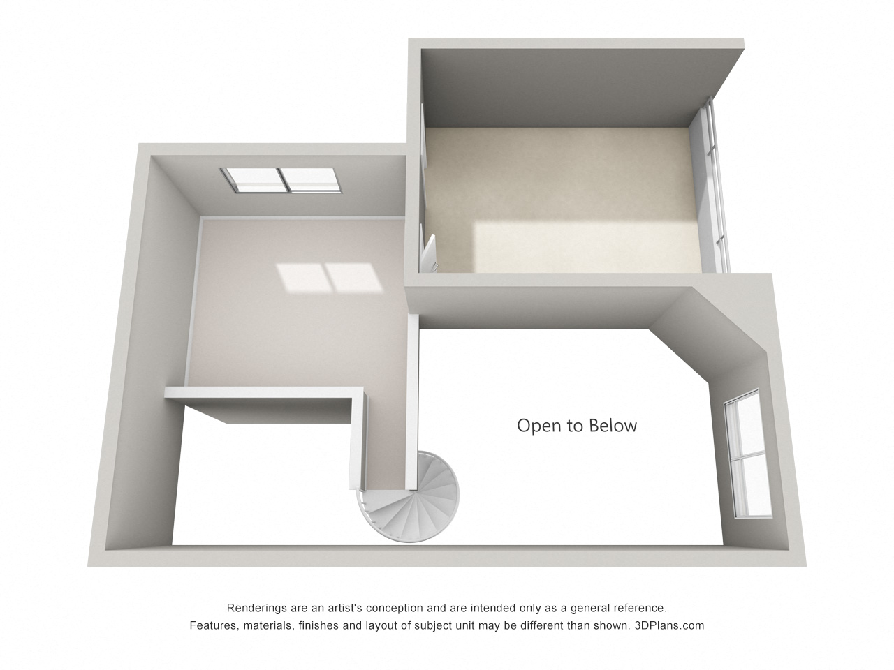 1BR 1BA plus loft - Plan C at Toluca Lofts, Toluca Lake, California