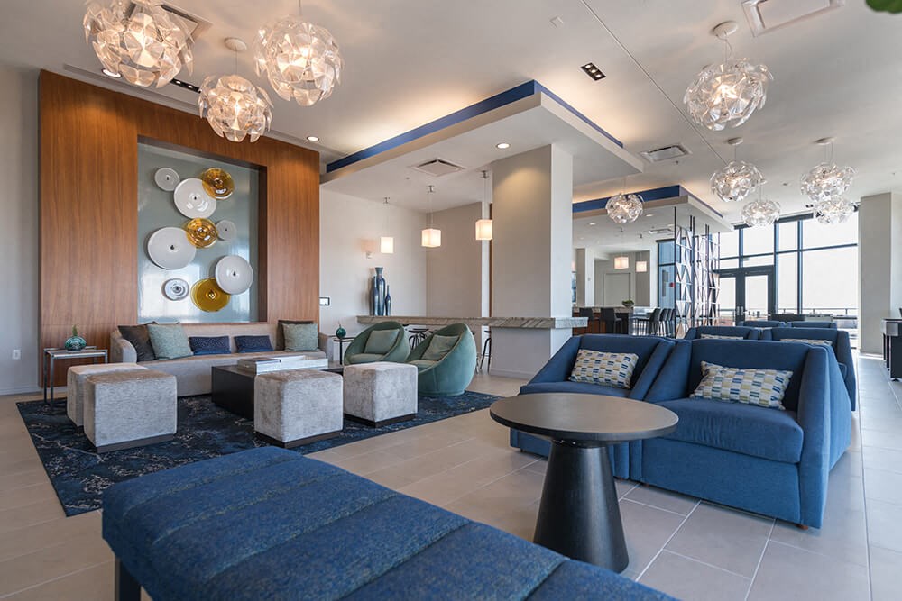 Rooftop Community Lounge at Aurora in North Bethesda, MD