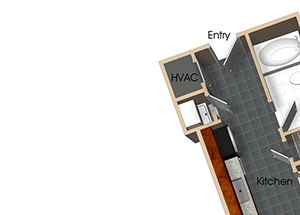 (A5) 1 Bedroom - 1 Bathroom Floor plan (A5) 1 Bedroom - 1 Bathroom Floor plan at Aurora, Maryland