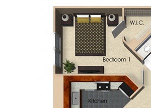 (C2) 2 Bedroom - 2 Bathrooms Floor plan (C2) 2 Bedroom - 2 Bathrooms Floor plan at Aurora, North Bethesda
