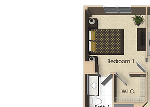 (C3) 2 Bedroom - 2 Bathrooms Floor plan (C3) 2 Bedroom - 2 Bathrooms Floor plan at Aurora, Maryland