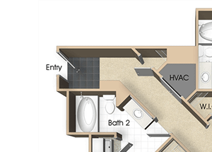 (C5) 2 Bedroom - 2 Bathrooms Floor plan (C5) 2 Bedroom - 2 Bathrooms Floor plan at Aurora, North Bethesda, MD,20852