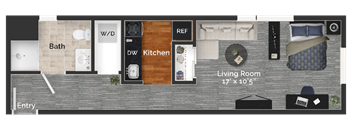 304,404,504,604 STUDIO - 1 BATH