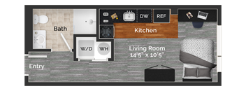 702 STUDIO - 1 BATH
